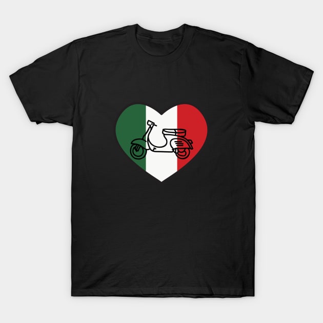 Italian Love - Vespa T-Shirt by Catchy Phase